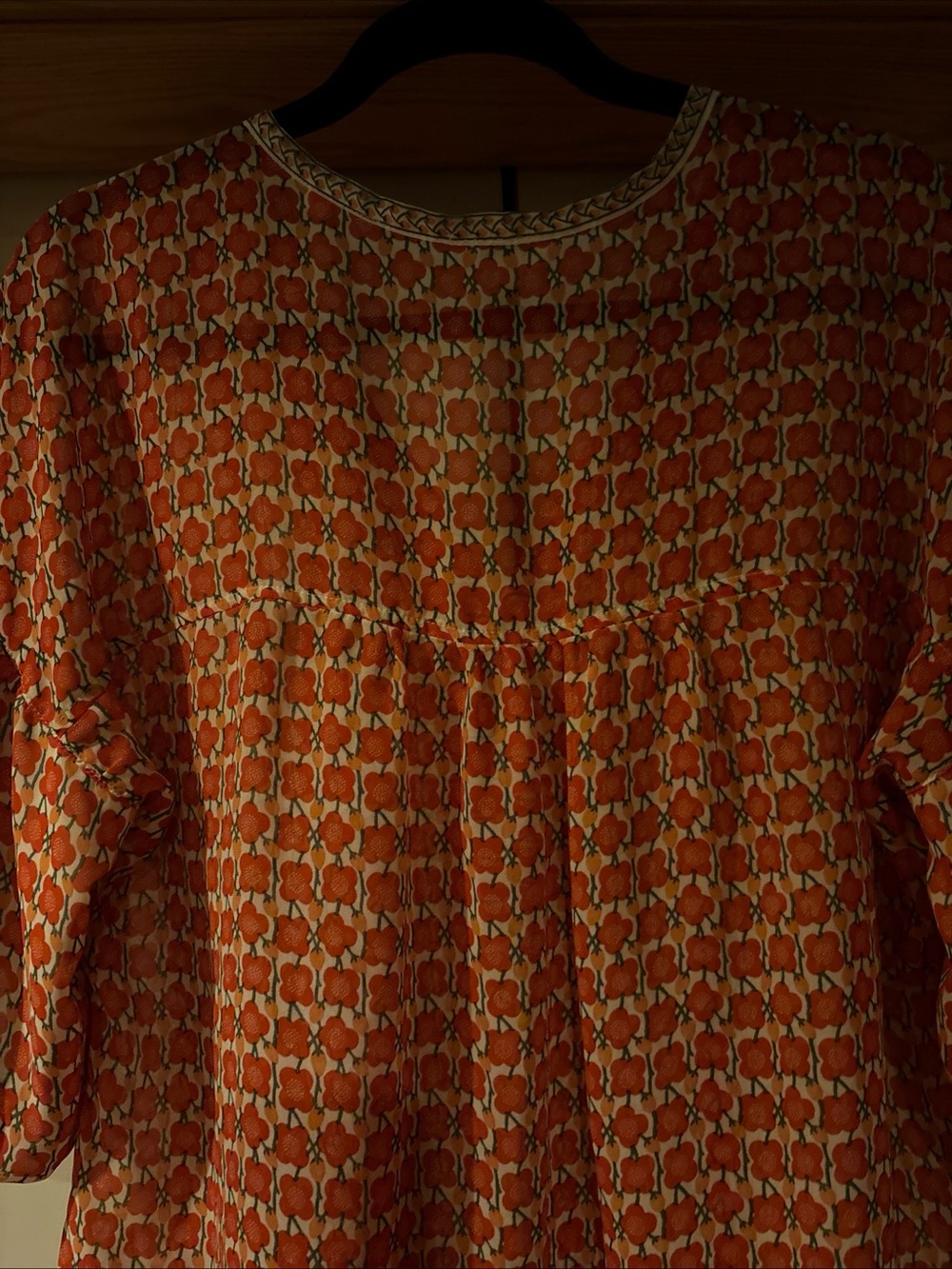 Max Studio Coral Printed Boho V-Neck Tunic - Picture 6 of 7